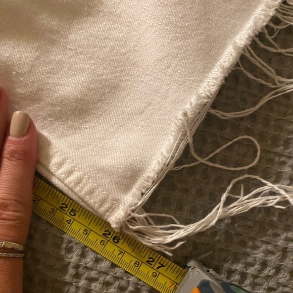 RE/DONE Women's High Rise Stove Pipe Straight Jeans White Size 26 Button Fly - Picture 5 of 6